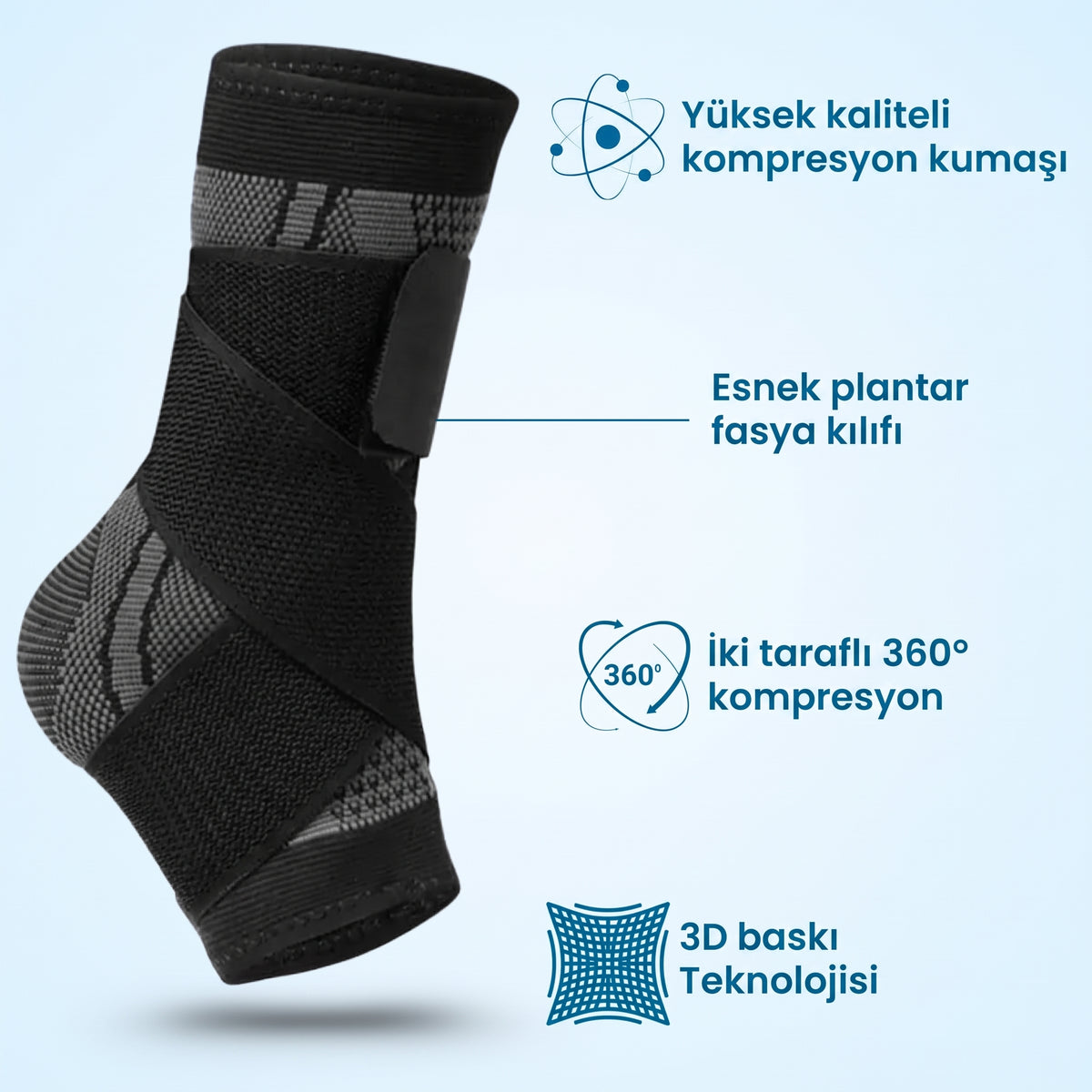 Destekly Ayak Bilek Destek Bandajı